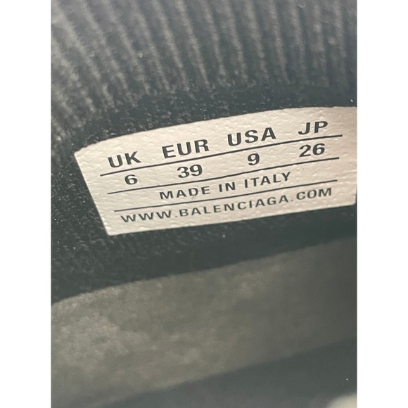 NEW BALENCIAGA 2.0 BLACK LOGO PRINT SPEED SOCK SNEAKERS BOX 39 9 - Picture 10 of 14